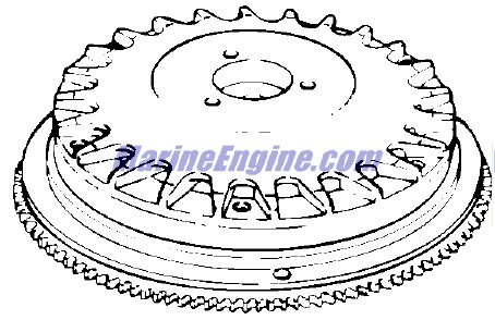 Evinrude Johnson OMC 0583972 - Flywheel Assembly