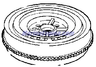 Evinrude Johnson OMC 0584350 - Flywheel Assembly, 35 Amp