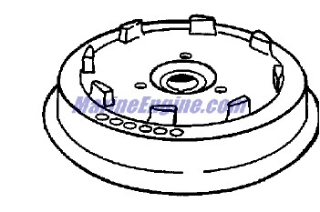 Evinrude Johnson OMC 0584452 - Flywheel Assembly, Rope