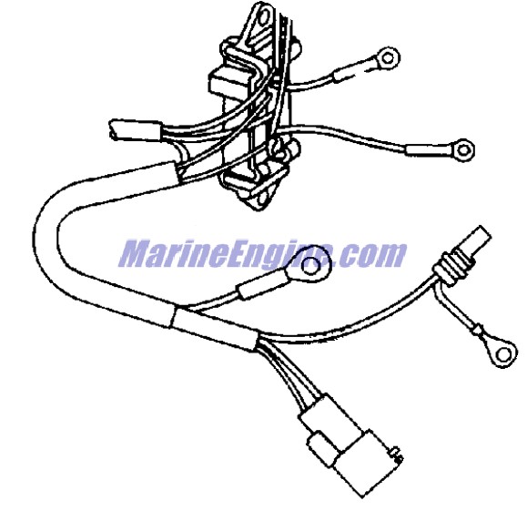 Evinrude Johnson OMC 0585017 - Power Trim Motor and Control Cable
