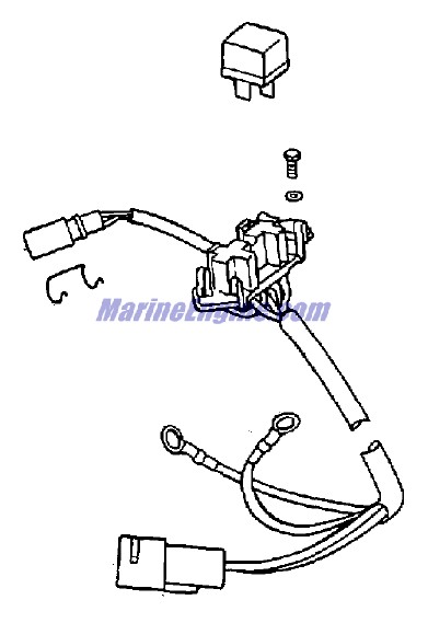 Evinrude Johnson OMC 0585185 - Tilt & Trim Relay & Cable