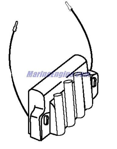 Evinrude Johnson OMC 0586738 - Ignition Coil Assembly - Dual