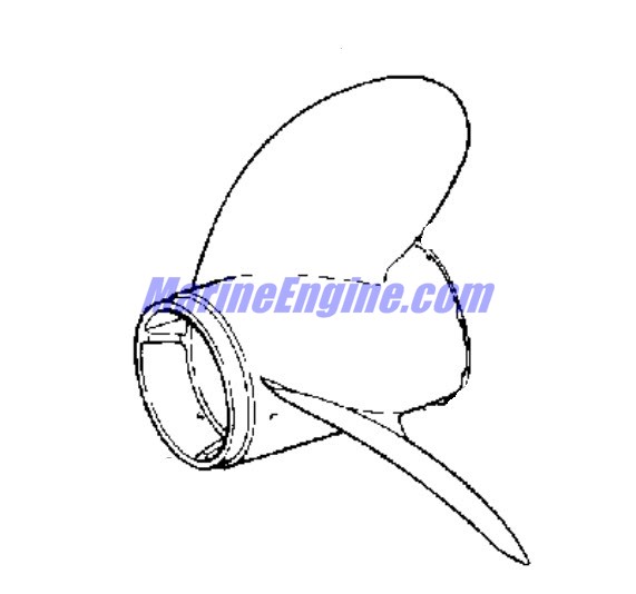 Evinrude Johnson OMC 0763317 - Prop, Aluminum, 14.8X19