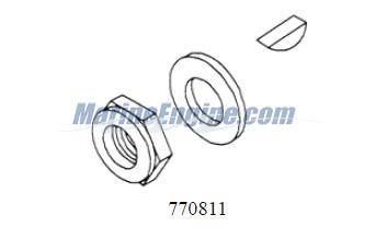 Evinrude Johnson OMC 0770811 - Wheel Hardware #17366