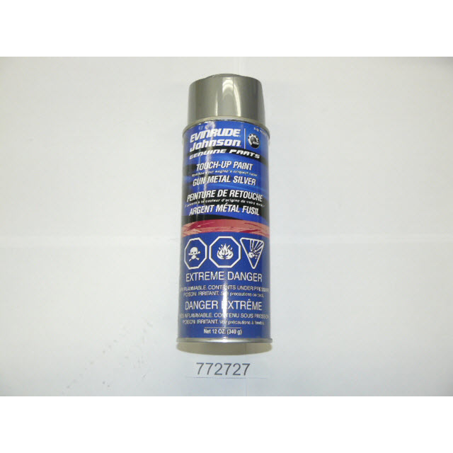 Evinrude Johnson OMC 0772727 - Spray Paint, Gunmetal Silver, 2000