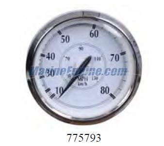 Evinrude Johnson OMC 0775793 - 3 Speedometer-80 Mph