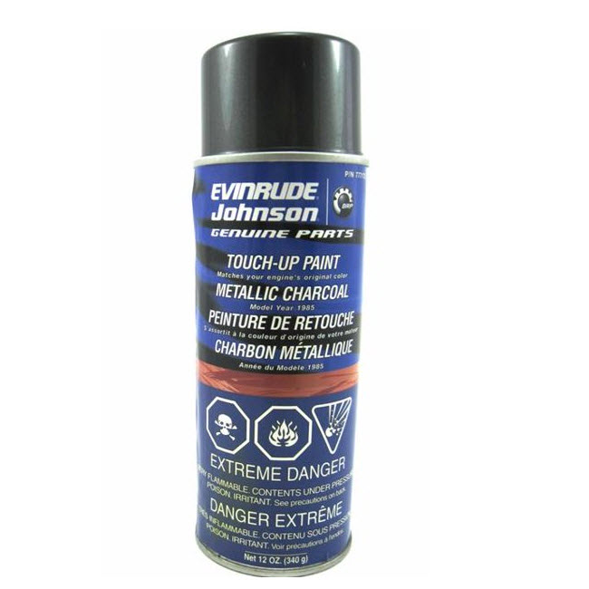 Evinrude Johnson OMC 0777173 - Spray Paint, Charcoal, 1987-thru, Outdrive 1986-thru