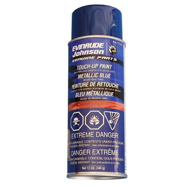 Evinrude Johnson OMC 0777175 - Spray Paint, Metallic Blue, 1992-06, Johnson 9.9 2003-05