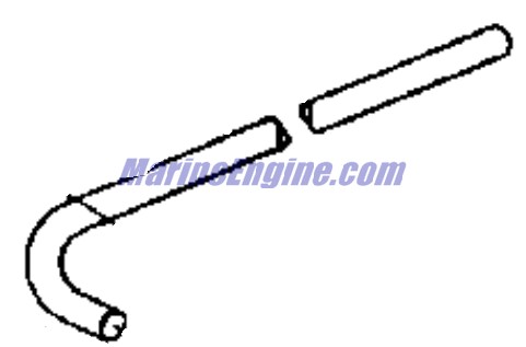 Evinrude Johnson OMC 0911890 - Hose, Gimbal Housing to Thermostat Housing