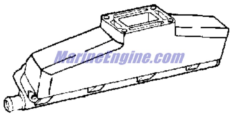 Evinrude Johnson OMC 3852347 - Exhaust Manifold V8 Ford
