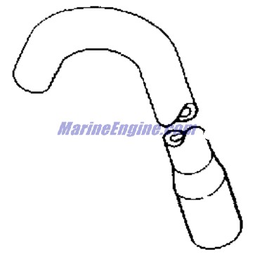 Evinrude Johnson OMC 3853242 - Hose, Gimbal to Oil Cooler