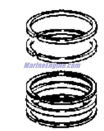 Evinrude Johnson OMC 3853879 - Rings, .030 Oversize