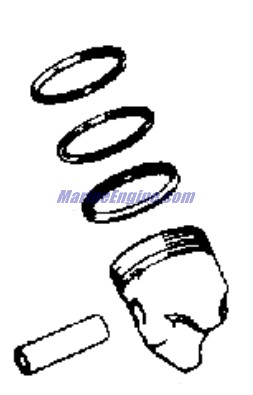 Evinrude Johnson OMC 3854221 - Piston And Rings .030 O/S
