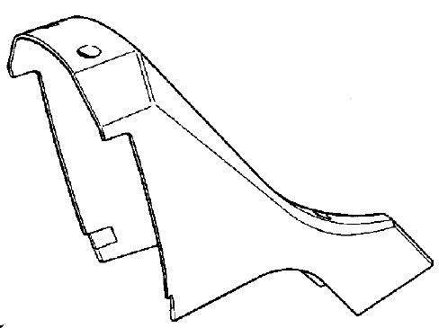 Evinrude Johnson OMC 3854456 - Gearcase Housing Cover, Rear