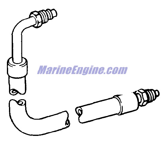 Evinrude Johnson OMC 3854587 - Oil Hose Assembly