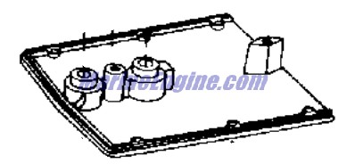Evinrude Johnson OMC 3855544 - Exhaust, Gearcase Cover