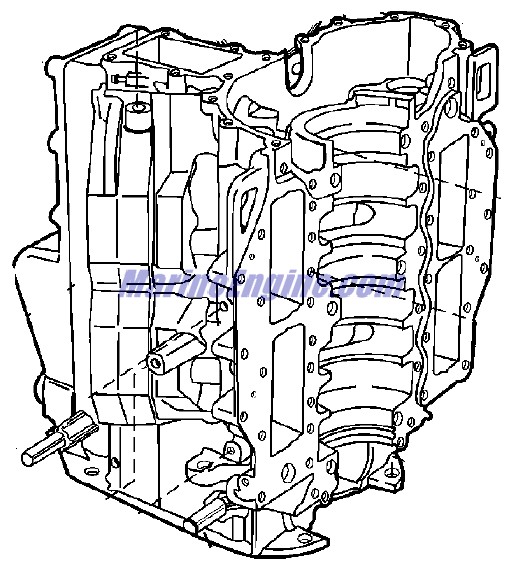 Evinrude Johnson OMC 5000942 - Cylinder & Crankcase 90/115