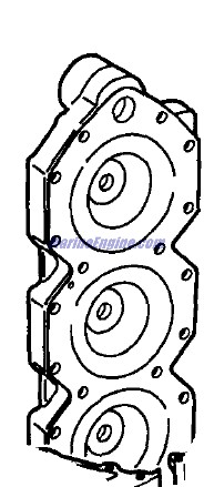 Evinrude Johnson OMC 5001266 - Cylinder Head Assembly