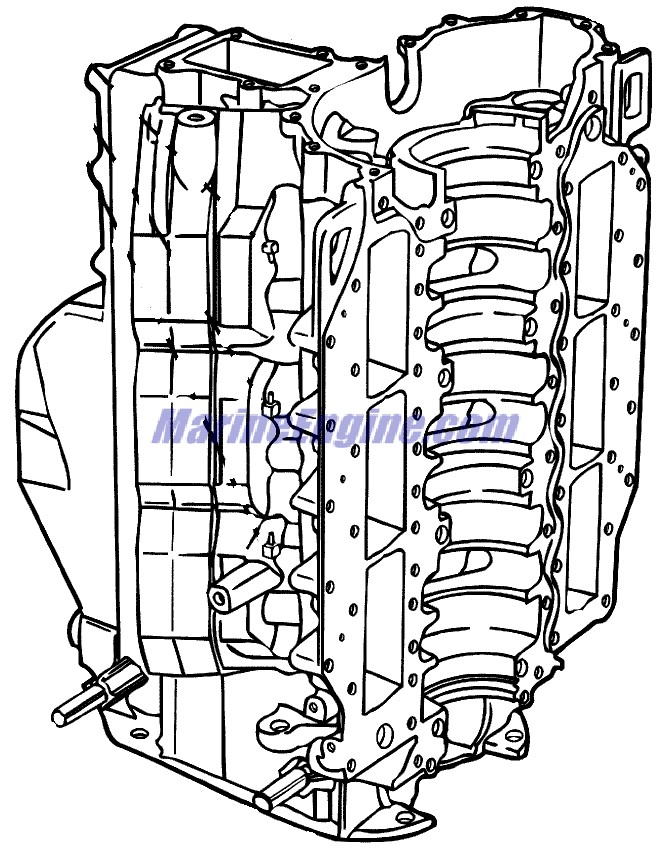 Evinrude Johnson OMC 5004180 - Cylinder & Crankcase 175HP