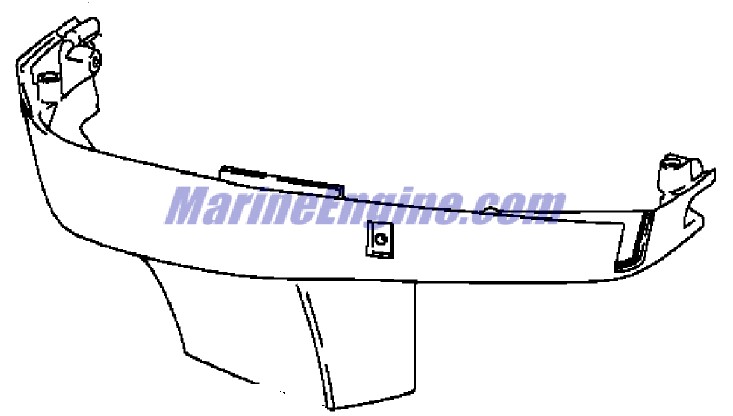 Evinrude Johnson OMC 5004998 - Lower Motor Cover Assembly, Stbd/White