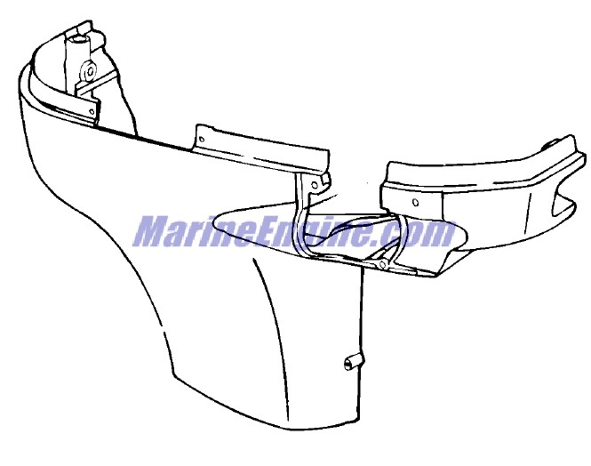Evinrude Johnson OMC 5005031 - Lower Motor Cover Assembly/Jo/Smk/Stbd
