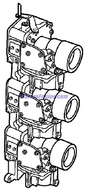 Evinrude Johnson OMC 5005108 - Throttle Body Assembly