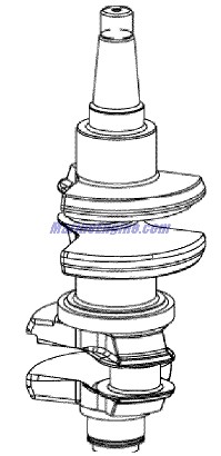 Evinrude Johnson OMC 5005189 - CrankShaft & Bearing Etec