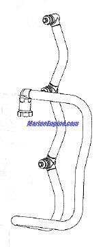 Evinrude Johnson OMC 5005348 - Fuel Rail Assembly