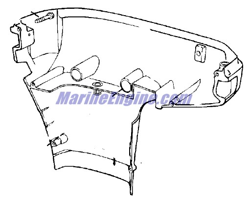 Evinrude Johnson OMC 5005391 - Lower Motor Cover-175 Military Port