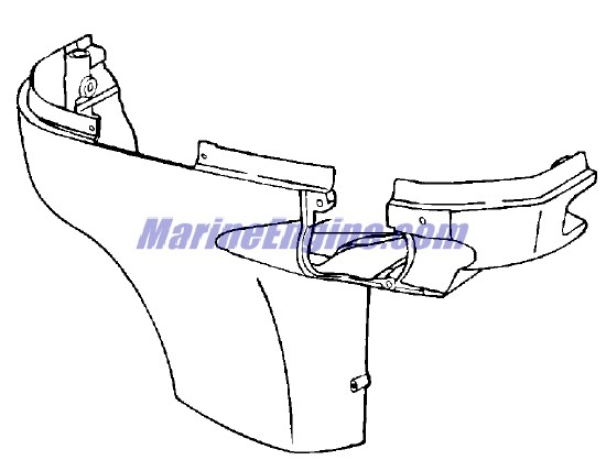 Evinrude Johnson OMC 5005393 - Lower Motor Cover-175 Military Stbd