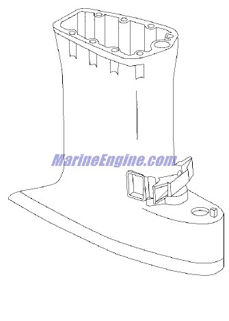 Evinrude Johnson OMC 5005505 - Exhaust Housing & Pin Assembly
