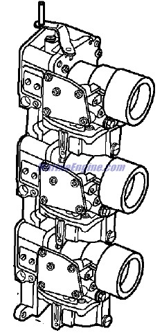Evinrude Johnson OMC 5005554 - Carburetor Assembly