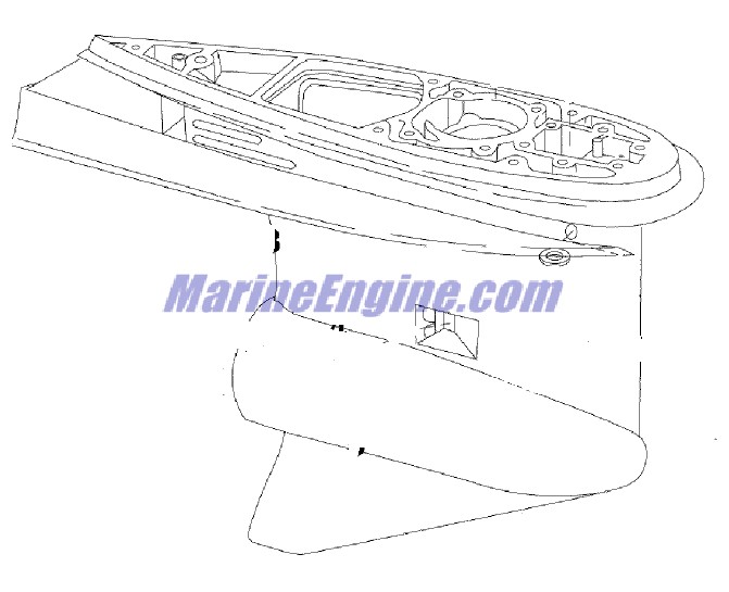 Evinrude Johnson OMC 5005744 - Gearcase .44 Os Wht