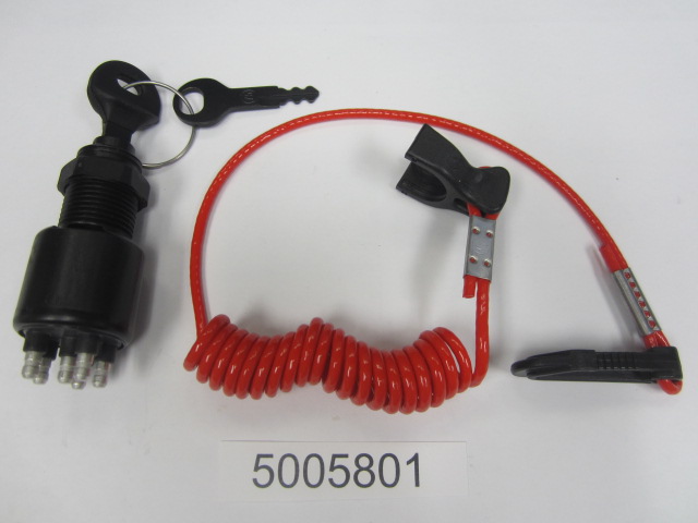 Evinrude Johnson OMC 5005801 - Lanyard, Ignition Switch & Key Assembly