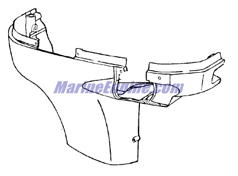 Evinrude Johnson OMC 5005843 - Lower Motor Cover- Stbd 175 Military