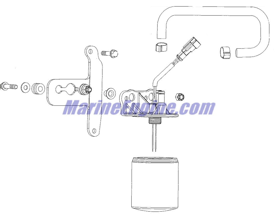 Evinrude Johnson OMC 5006064 - Fuel Filter & Bracket