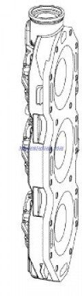 Evinrude Johnson OMC 5006193 - Cylinder Head, 200HP Stbd