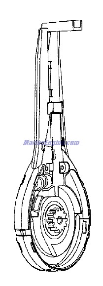 Evinrude Johnson OMC 5006540 - Control Lever Assembly, No Power Tilt & Trim