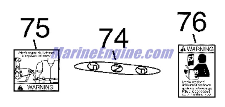 Evinrude Johnson OMC 5006545 - Decals Kit