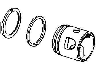 Evinrude Johnson OMC 5006653 - Piston And Ring Kit .020OS