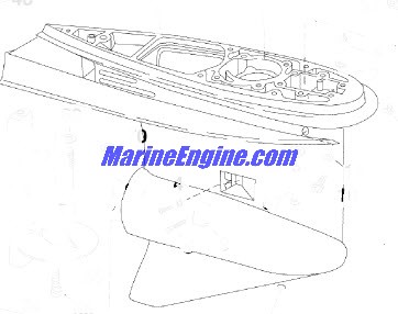 Evinrude Johnson OMC 5007022 - Gearcase & Bearing Assembly, O