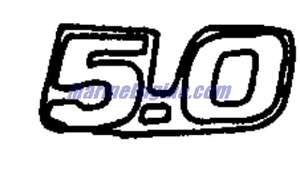 Evinrude Johnson OMC 5030299 - Mark, Engine Cover Rear