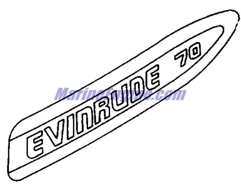 Evinrude Johnson OMC 5030940 - Stripe, Eng Cv Stbd