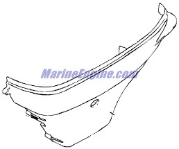 Evinrude Johnson OMC 5030947 - Lower Motor Cover Assembly, Stbd Blu