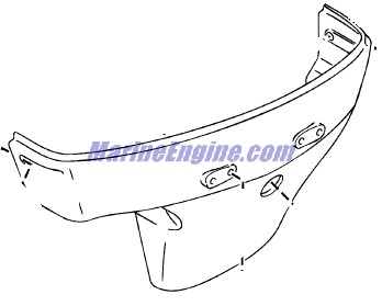 Evinrude Johnson OMC 5032129 - Lower Motor Cover - Port