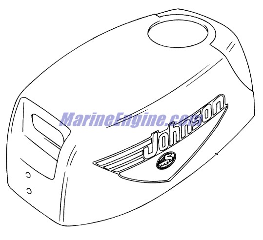 Evinrude Johnson OMC 5032481 - Engine Cover5HP White
