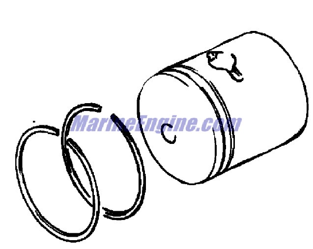 Evinrude Johnson OMC 5032490 - Piston & Ring Assembly, .50