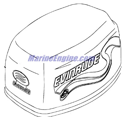 Evinrude Johnson OMC 5032519 - Upper Cover Assembly Blue