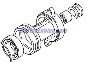 Evinrude Johnson OMC 5032801 - Prop Shaft Housing