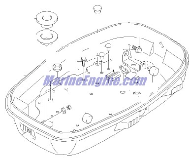 Evinrude Johnson OMC 5033433 - Lower Motor Cover Assembly, Jo 4 & 5HP